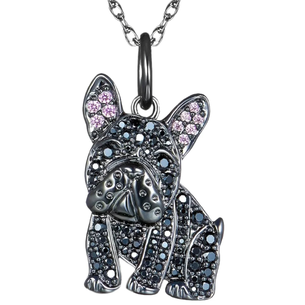 Collection of Dog Pendant Necklaces VARIOUS BREEDS Made with Zinc Alloy & CZ Diamonds