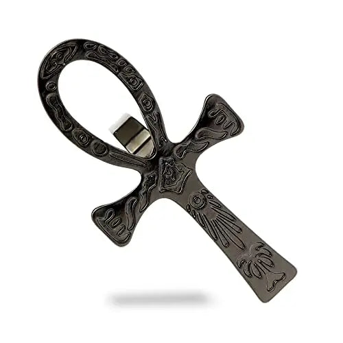 Egyptian Life Large Cross Pendant & Earrings Zinc Alloy Necklace 10x5cm