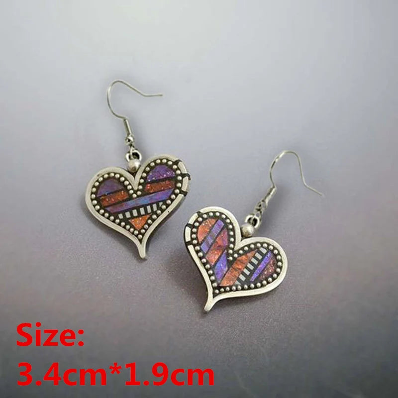 Collection of Zinc Alloy Resin Dangle Earrings - Geometric Asymmetric Boho Trendy Unique