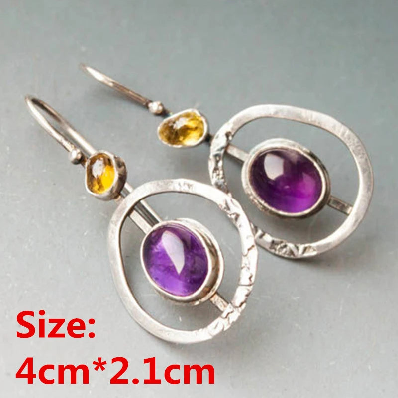 Collection of Zinc Alloy Resin Dangle Earrings - Geometric Asymmetric Boho Trendy Unique