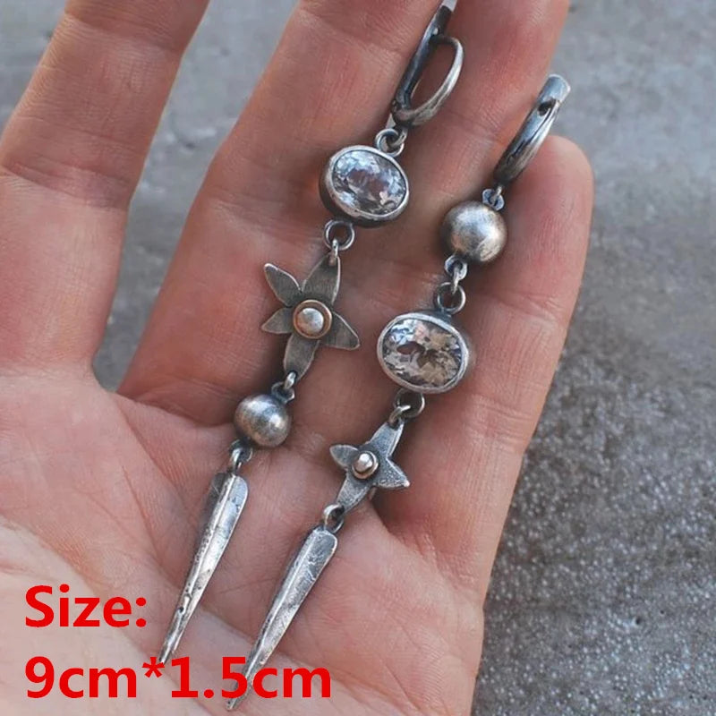 Collection of Zinc Alloy Resin Dangle Earrings - Geometric Asymmetric Boho Trendy Unique