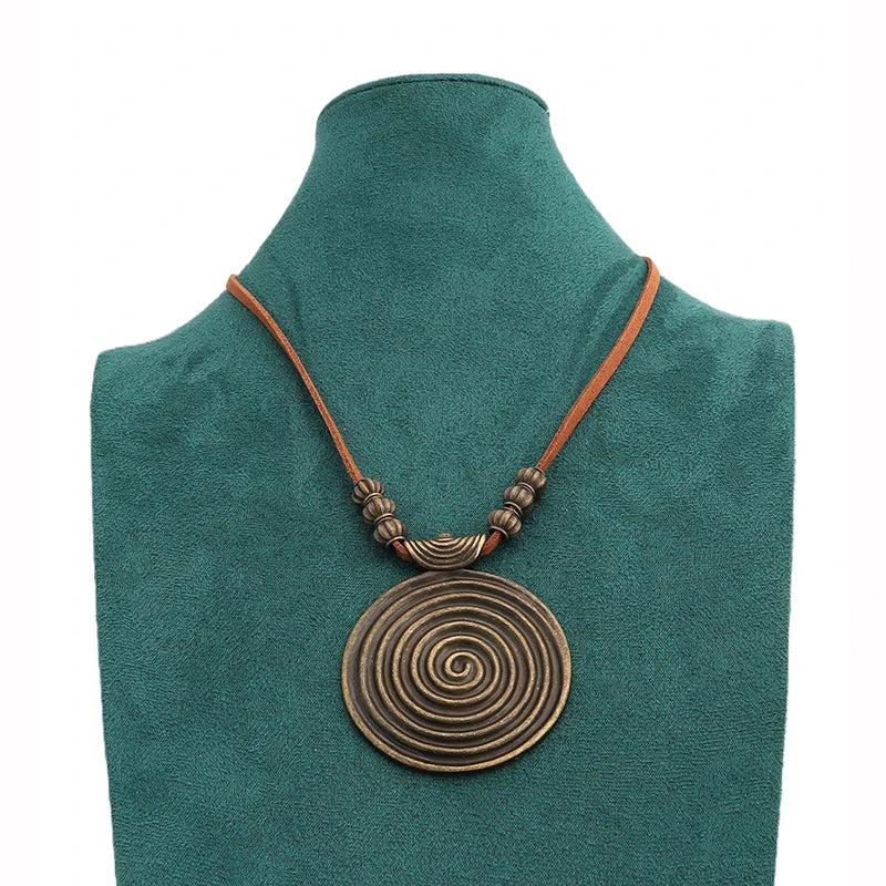 Brown Leather Cord Zinc Alloy Pendant Necklaces Selection