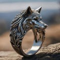 Gothic Wolf Head Stainless Steel Band Unisex Ring