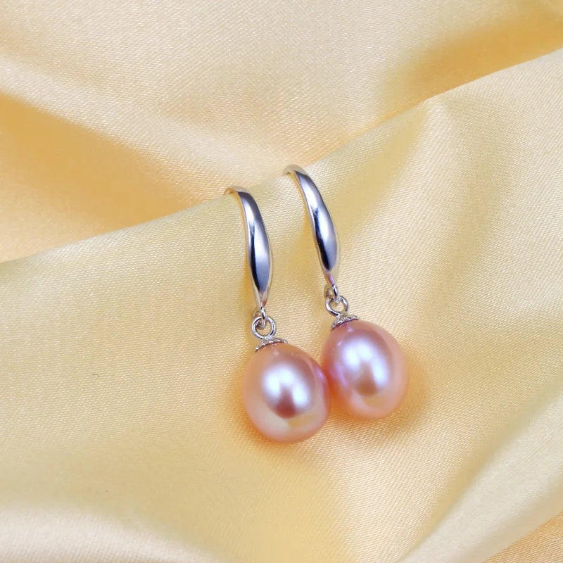 925 Sterling Silver Natural Pearl Earrings