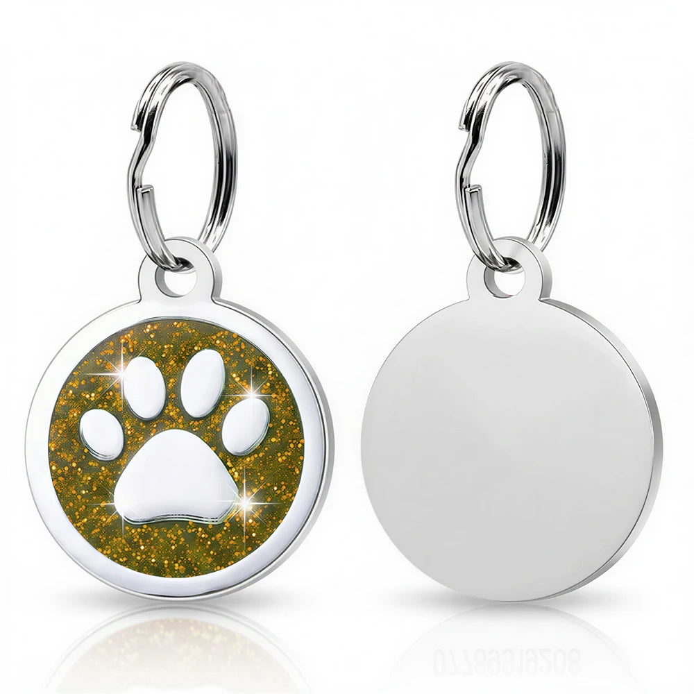 Aluminum Paw ID Tag for Dogs/Cats - Customize, Lazer Engrave