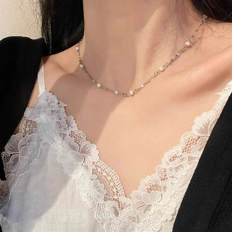 925 Sterling Silver Pearl Pendant Necklace