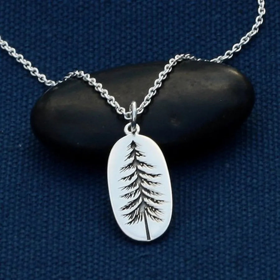Forest Tree Zinc Alloy Earthy Simple Necklace Unisex