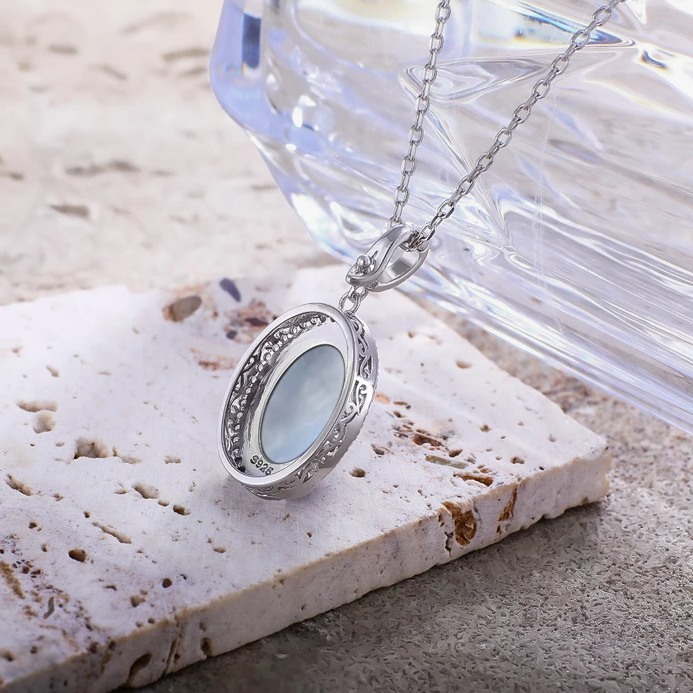 925 Sterling Silver Natural Moonstone Pendant