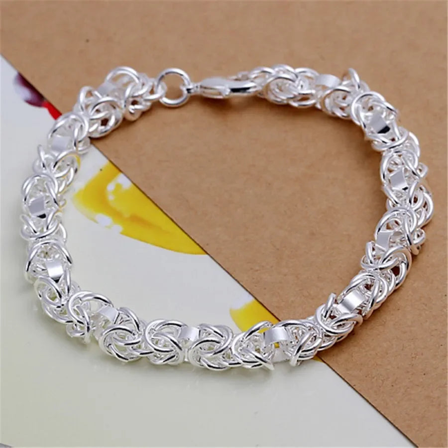 Selection of 925 Sterling Silver Bracelets Various Styles