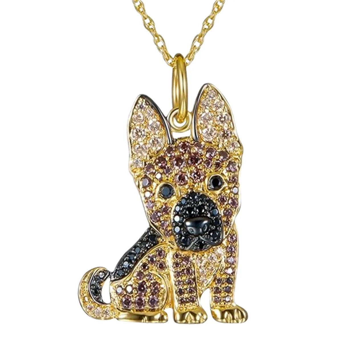 Collection of Dog Pendant Necklaces VARIOUS BREEDS Made with Zinc Alloy & CZ Diamonds