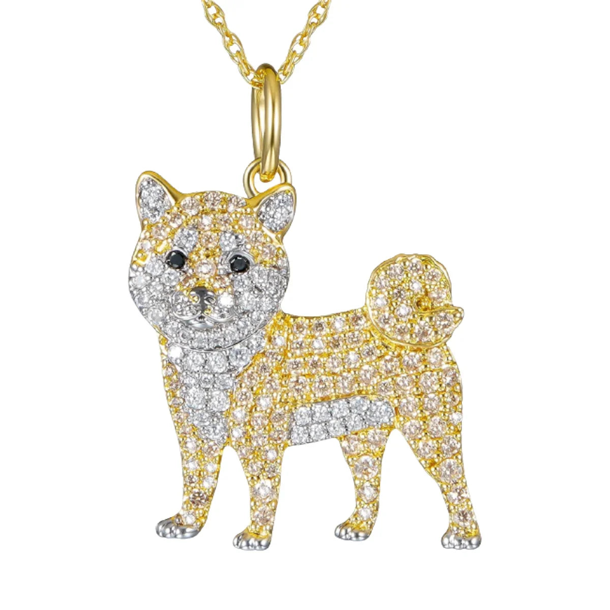 Collection of Dog Pendant Necklaces VARIOUS BREEDS Made with Zinc Alloy & CZ Diamonds