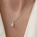 925 Sterling Silver Teardrop Minimalist Necklace