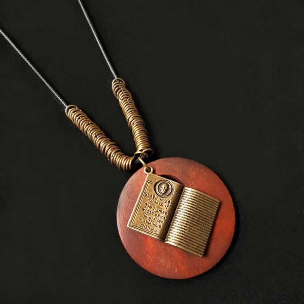 Retro Wooden Pendant Aluminum Alloy Chain Necklace Selection
