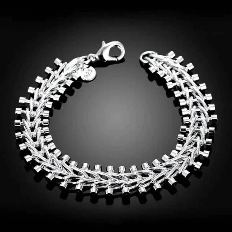 Selection of 925 Sterling Silver Bracelets Various Styles