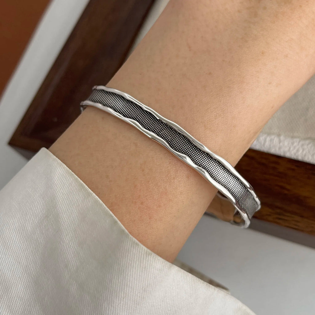 925 Sterling Silver Adjustable Pattern Bracelet