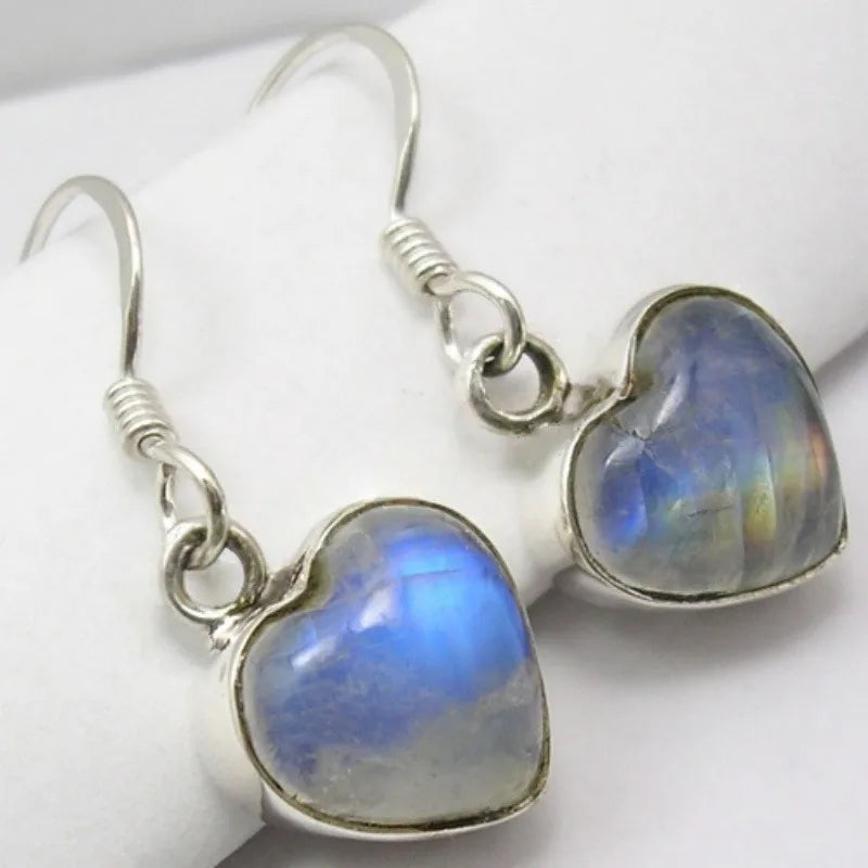 Copper Waterdrop Moonstone Pendant Earrings Selection