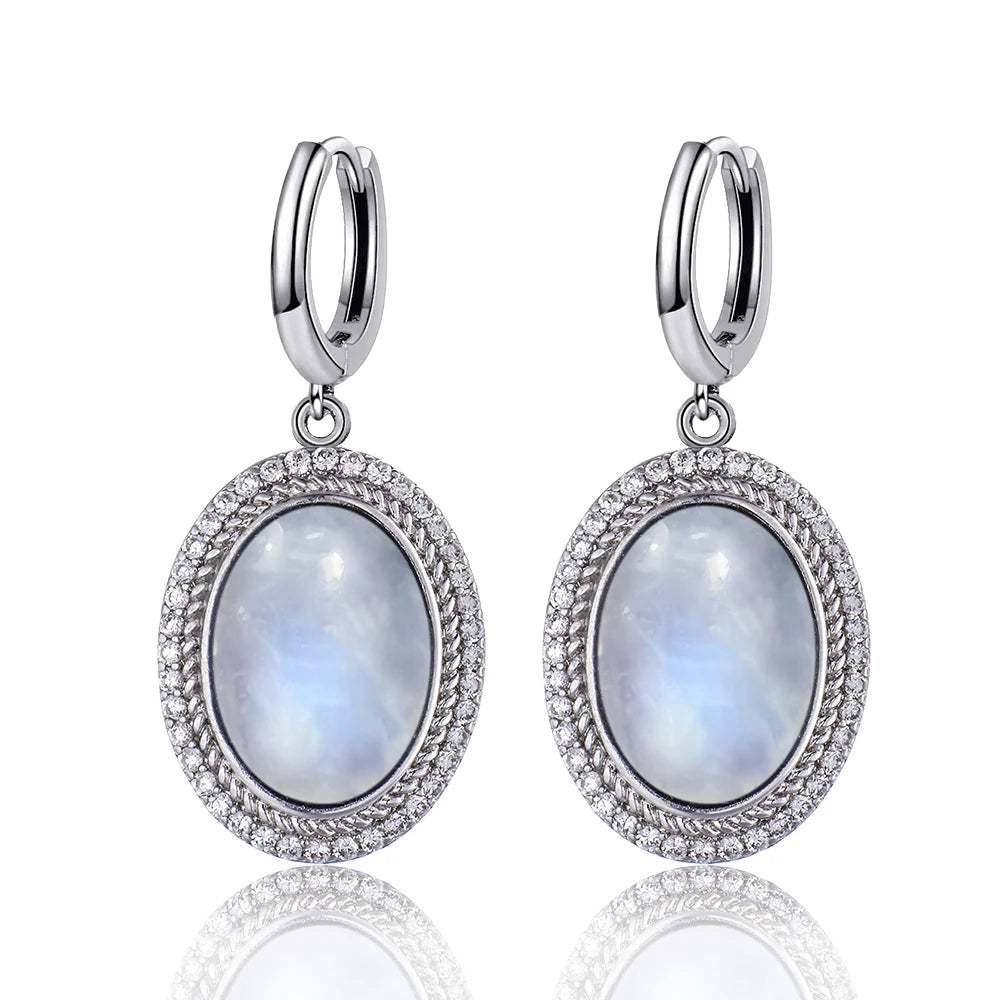 925 Sterling Silver Natural Moonstone Pendant