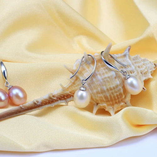 925 Sterling Silver Natural Pearl Earrings