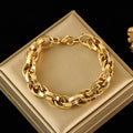 Choice of 18K Gold Plated Stainless Steel Thick Cuban Chain Bracelets - Bold, Statement