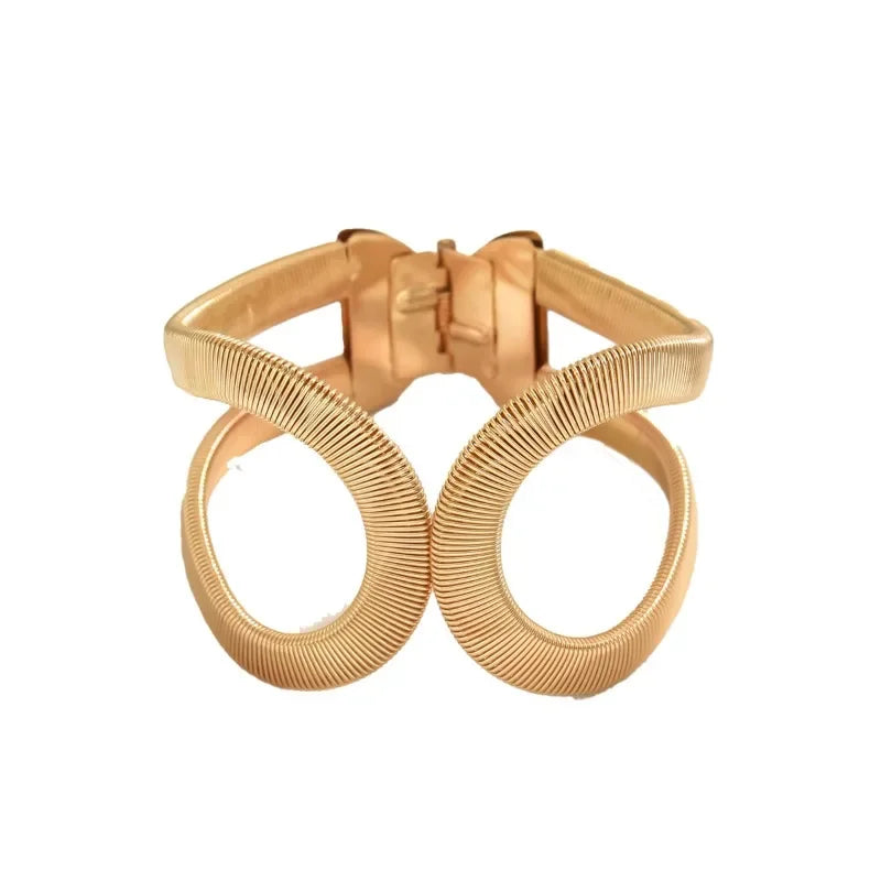 Chanel Symbol Golden Alloy Bracelet - Large Trendy Bold