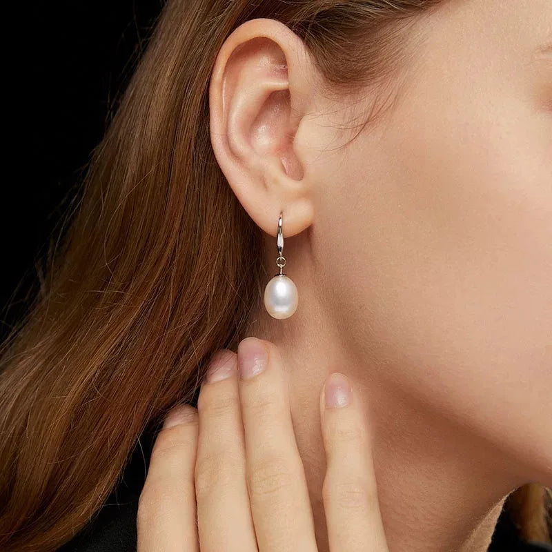 925 Sterling Silver Natural Pearl Earrings