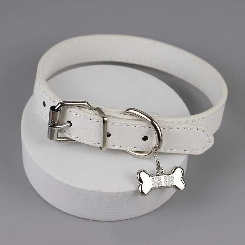 Y2K Punk Dog Claw Bone Choker PU Leather Necklace