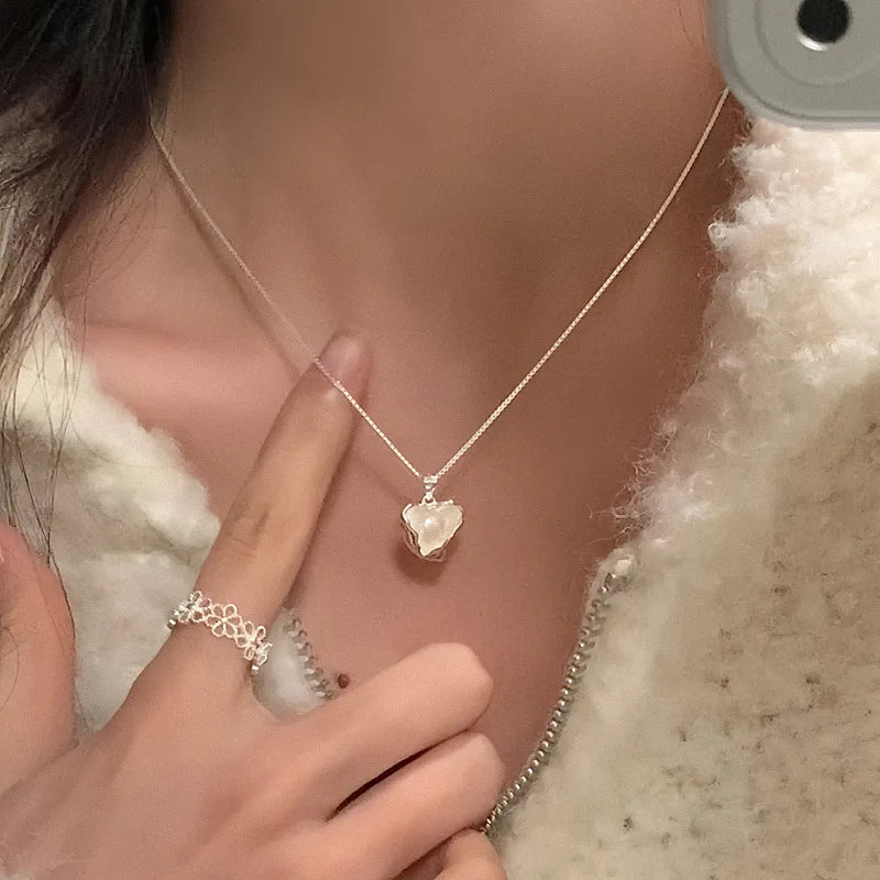 925 Sterling Silver Pearl Pendant Necklace