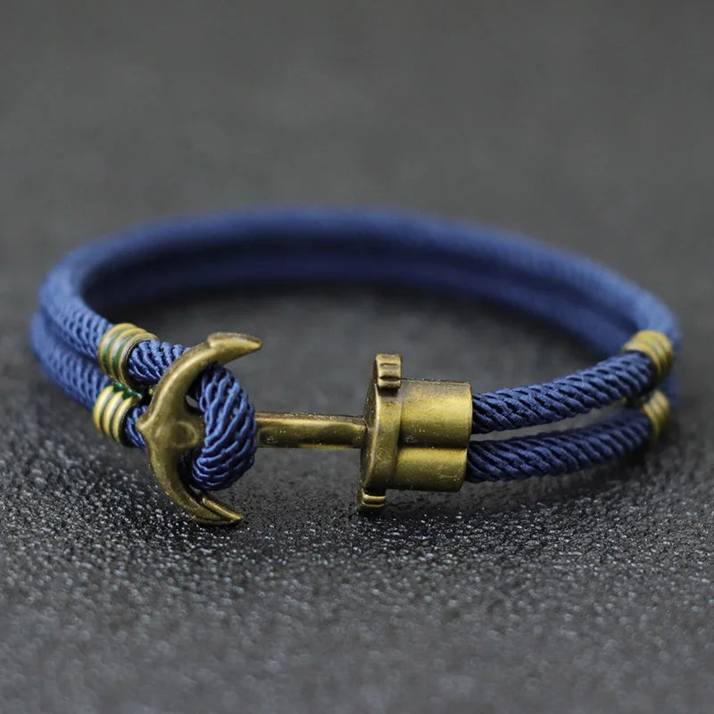 Zinc Alloy Hook Rope Bracelet 4 Colors