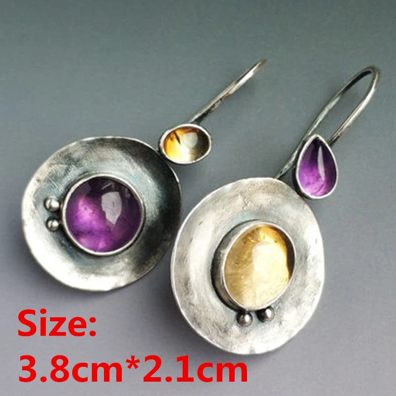 Collection of Zinc Alloy Resin Dangle Earrings - Geometric Asymmetric Boho Trendy Unique