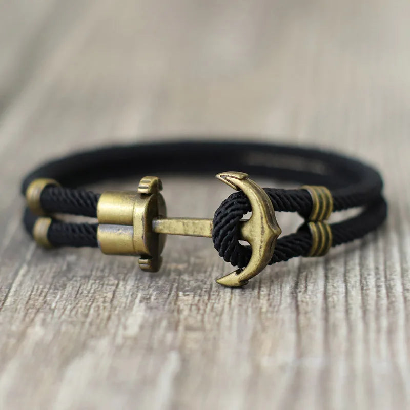 Zinc Alloy Hook Rope Bracelet 4 Colors