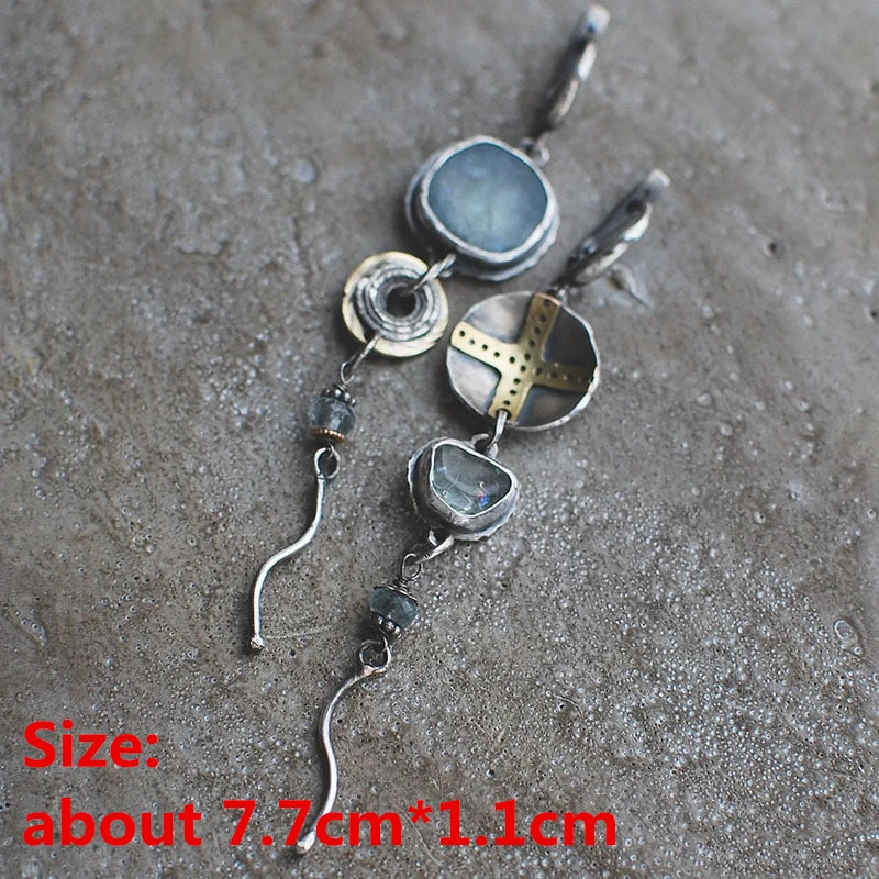 Collection of Zinc Alloy Resin Dangle Earrings - Geometric Asymmetric Boho Trendy Unique