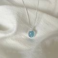 925 Sterling Silver Blue Moonlight Stone Pendant Necklace