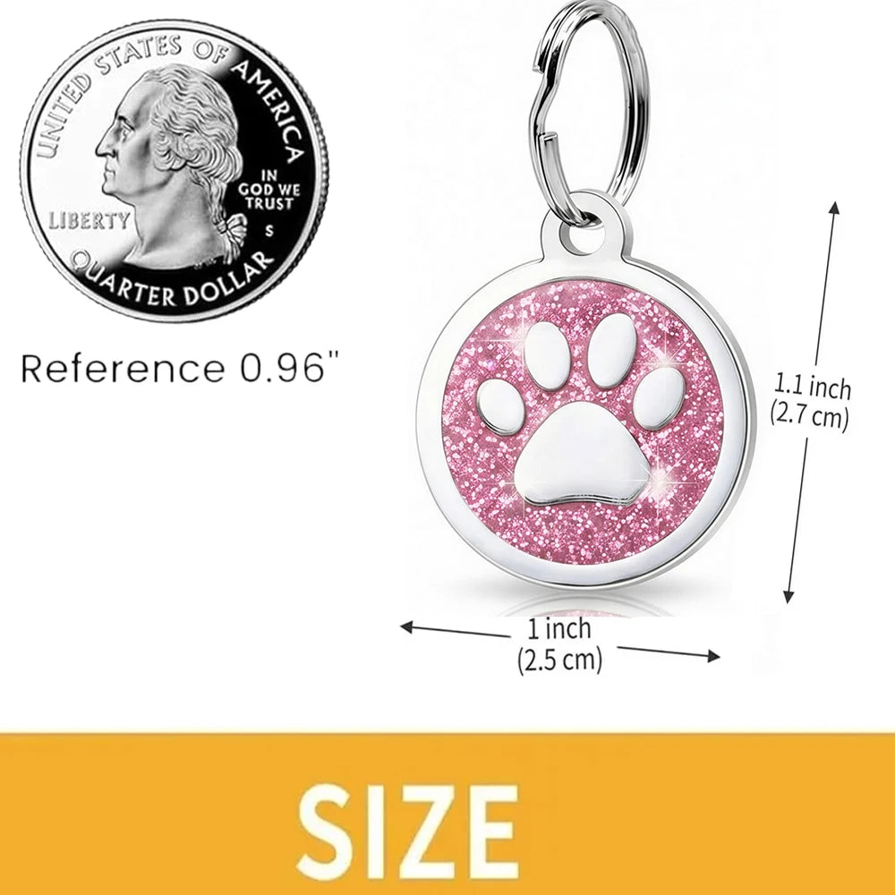 Aluminum Paw ID Tag for Dogs/Cats - Customize, Lazer Engrave