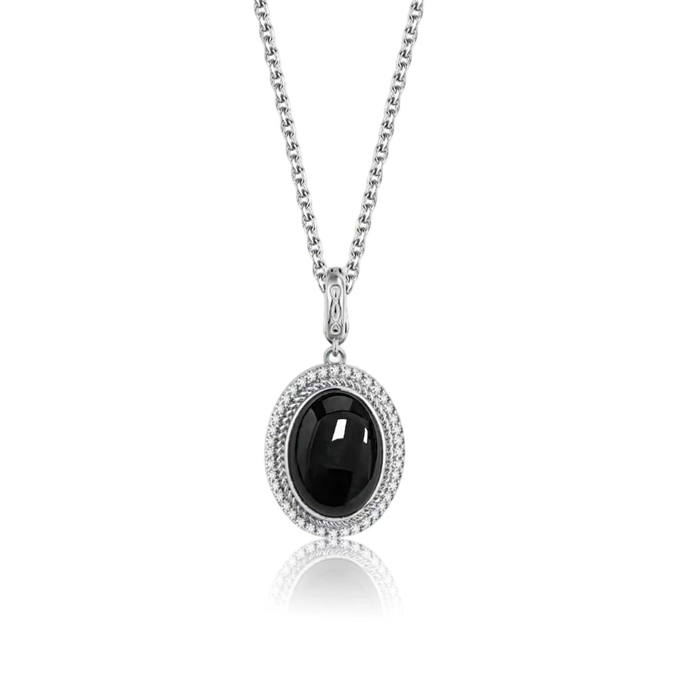 925 Sterling Silver Natural Moonstone Pendant