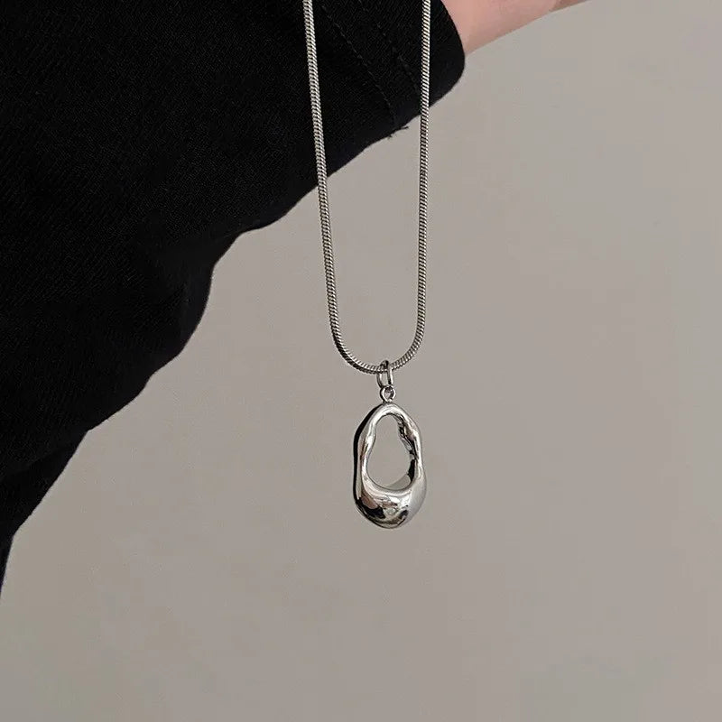 Stainless Steel Snake Chain Pendant Necklace