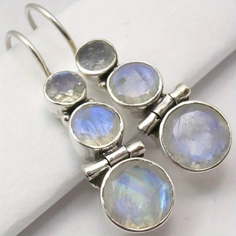 Copper Waterdrop Moonstone Pendant Earrings Selection